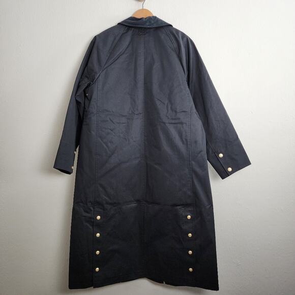 J.Crew NWT Long Barn Coat Black Waxed Twill Small Removable Quilted Vest - Picture 16 of 16